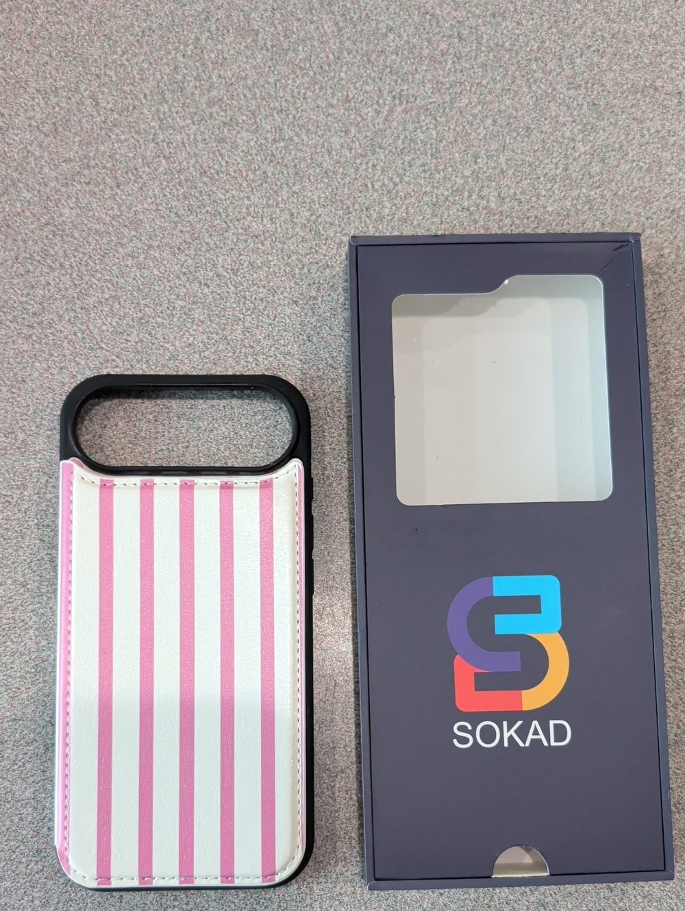Pink & White Stripe Phone Case